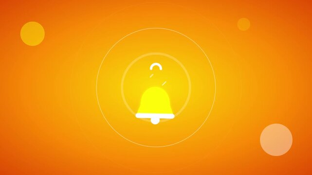 alert bell ringing notification motion graphic design