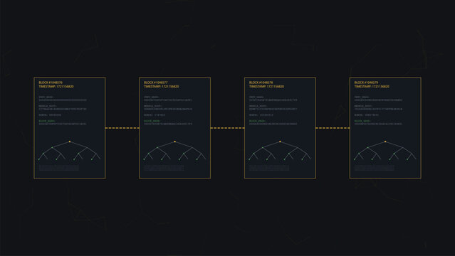 Blockchain Decentralized Ledger Cryptography Technology Background