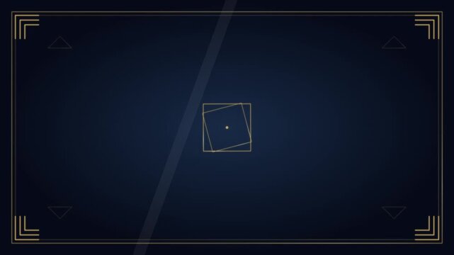 Art Deco Inspired Gold and Navy Wedding Invitation Asset