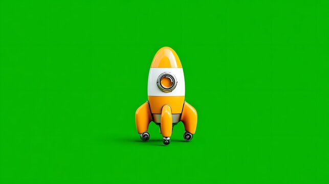 Cartoon penguin character sitting on green background with white belly