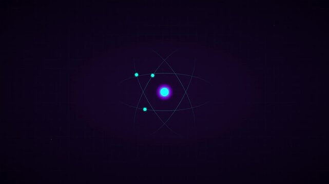 atom science research physics lab animated icon