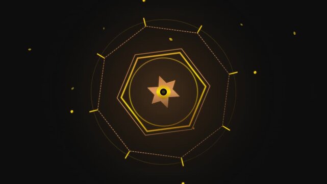 autumn bronze and black mandala sacred geometry animation