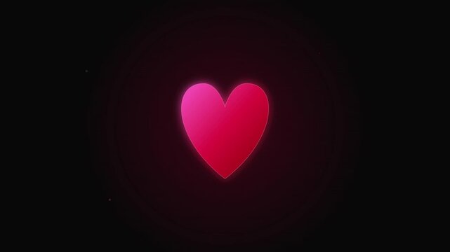 beating heart like favorite social media icon black background