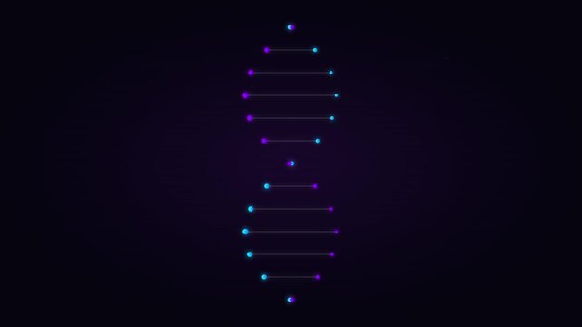 biological genetic dna icon vibrant motion background