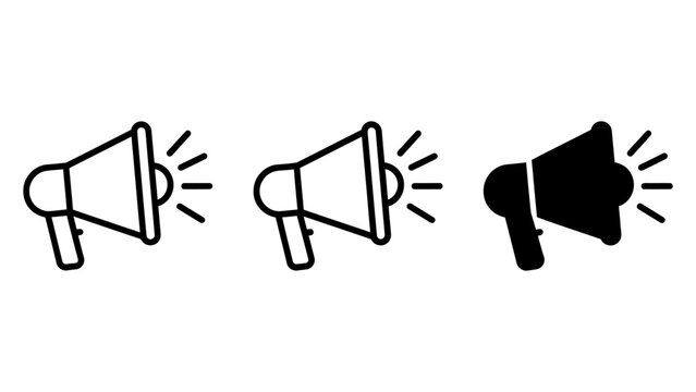 U-shaped magnetic field icon set in three different graphical styles with magnetic attraction experiment collection