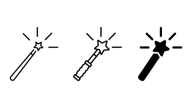 Set of three lighthouse icon variations in outline thin line solid black styles lighthouse navigation maritime
