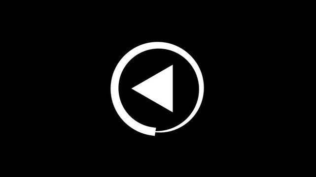 White play button symbol on black background minimalist modern interface