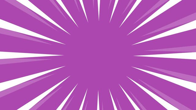 Sharp radial burst lines explode outward with purple energy. Extreme velocity is captured perfectly by these abstract geometric action lines. The radial burst lines pulse.