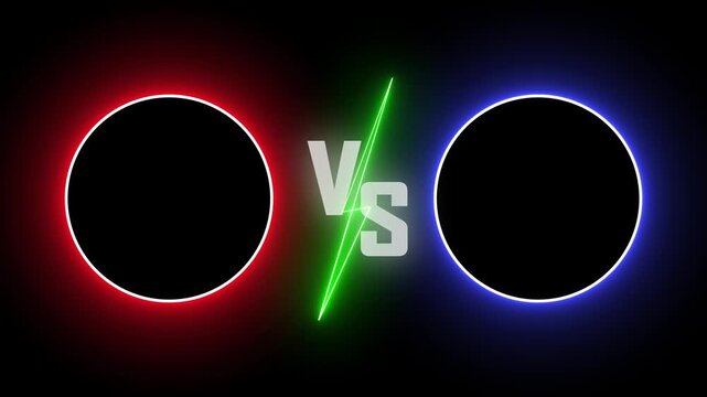  nice comparisisom two surcle with vs hilighter video backgorudn tamplate in dark backgorund 16 to 9 retio 