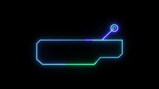 Neon callout element lines point to specific system network assets. Diagram descriptions become completely clear using this glowing anchor line. The neon callout element glows.