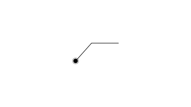 Abstract dark minimal callout leader line with dashed circle pointer 4k 25fps