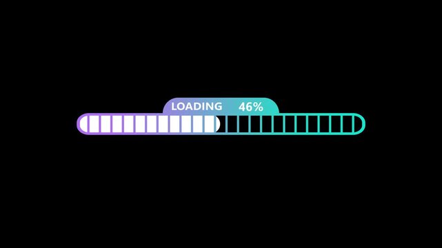 Purple progress bar networks handle network packet delivery information. Contemporary application themes match well with these electric neon colors. The purple progress bar grows.