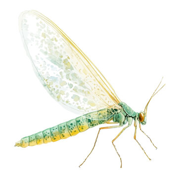 watercolor of Lacewing, vector, isolated on a white background.