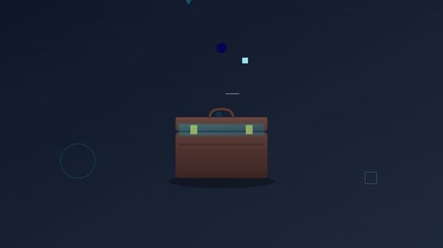 briefcase work portfolio business career motion graphic