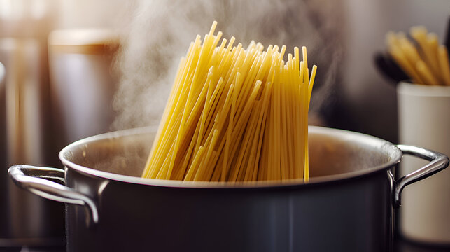 spaghetti in a glass jar