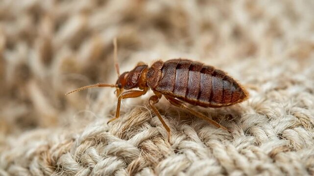 a bed bugs macro close up indoor pest infestation concept video