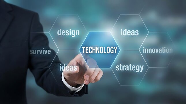 Technology concept innovation strategy and ideas for business growth