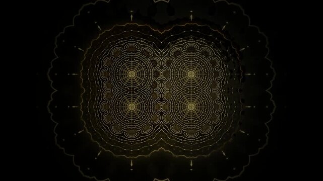 Abstract patterns with intricate designs in dark colors