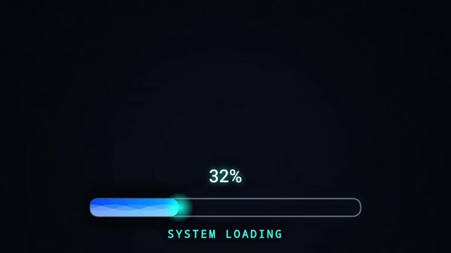 Futuristic Loading Bar Animation - System Progress