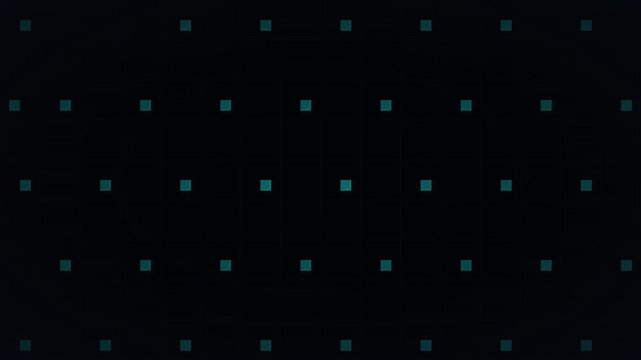 clean tech shining square grid vector animation