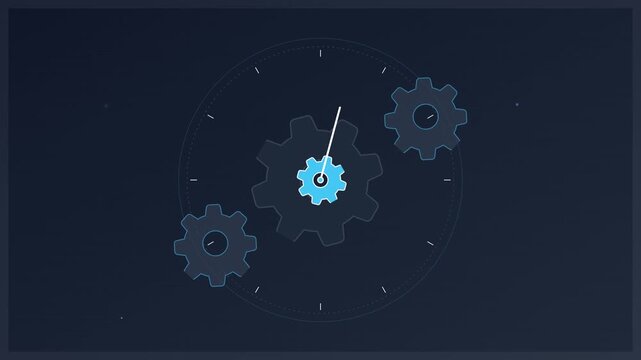 clockwork time management precision vector motion graphic