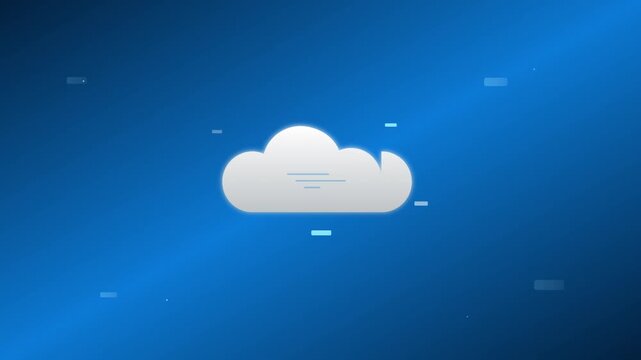 cloud computing data storage floating tech background