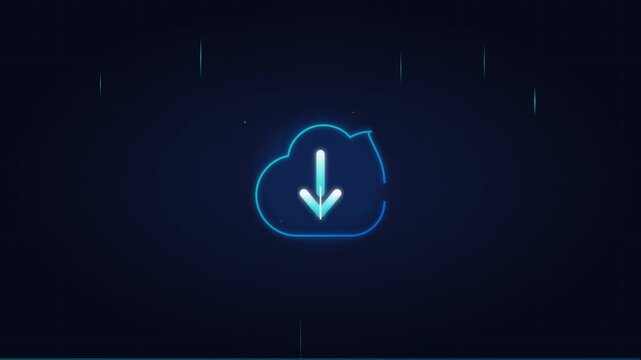 cloud download transfer digital motion background