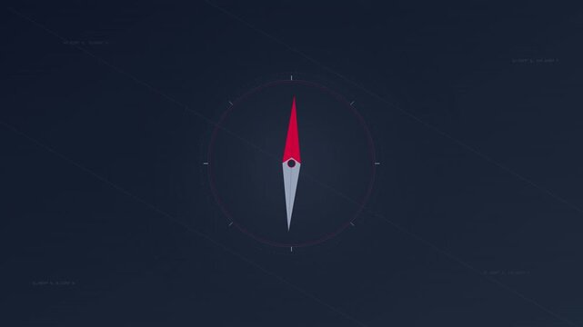 compass navigation direction travel abstract map animation