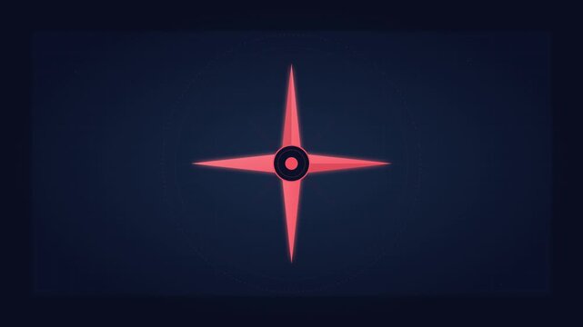compass rose direction exploration discovery motion animation