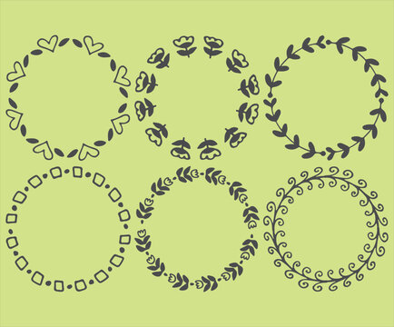 cute circle borders t-shirt graphic design vector illustration 