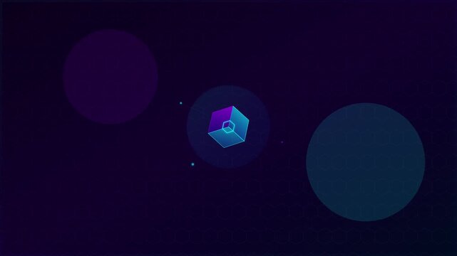 Connected Blockchain Cube Crypto Technology Background