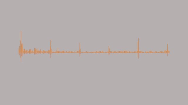 Create a modern line audio spectrum animation in 4K featuring a horizontal array of glowing vertical bars that react smoothly to music with realistic frequency movement.