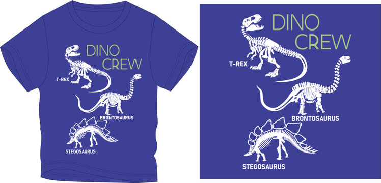 dino crew t rex t-shirt graphic design vector illustration 