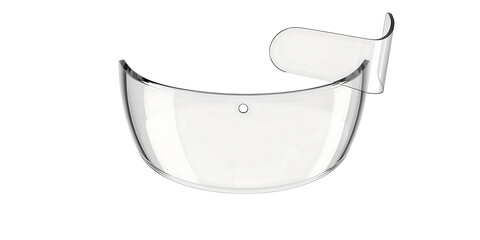 Obraz premium Clear helmet visor tear-off strip isolated on transparent background for racing driver safety