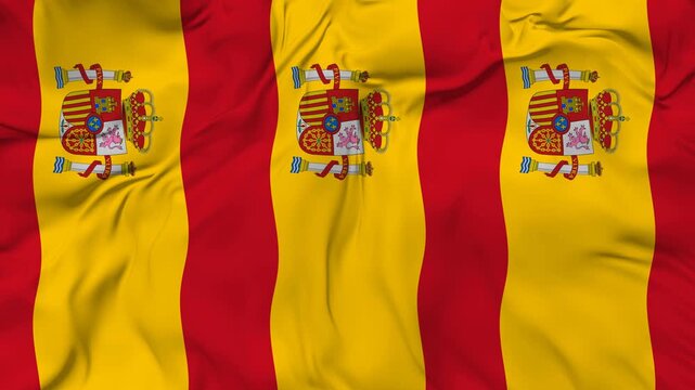 Spain flag high resolution animation seamless loop. 4K