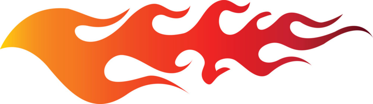 Tribal fire flame decal sticker vector illustration.