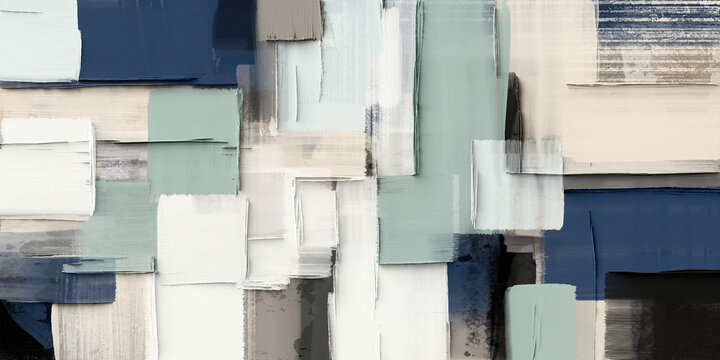 Soft and minimalistic abstract artwork with delicate lines and muted tones, creating a calm and refined aesthetic for modern interiors