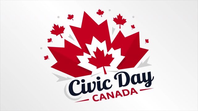 civic day canada holiday maple leaf