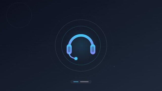 Customer Support Headset Communication Background