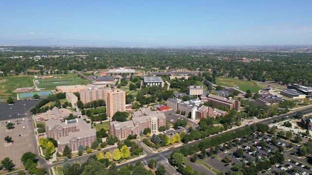 Aerial view of UNC Greeley college campus 
