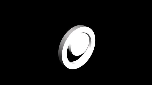 ring ball and circle. Abstract animation, 3d render.4k video.