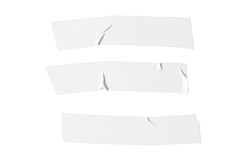 Fototapeta premium Sticker strips, three pale horizontal stickers stacked, creased light-toned overlay elements, creative graphic assets.