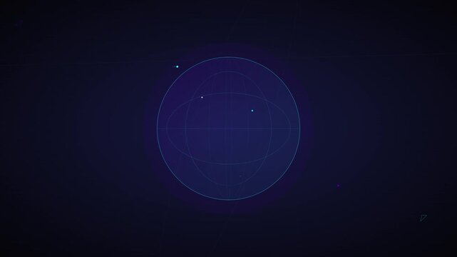 cyber tech global communication animated vector background design