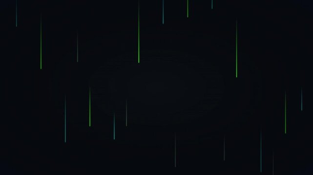 Cyber Tech Rain Streaks With Neon Mint Highlights