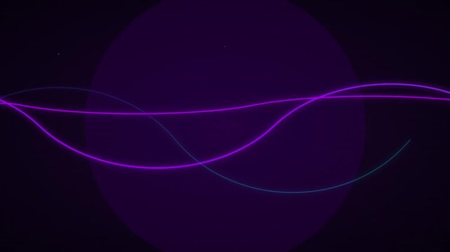 Dark Amethyst And Violet Pulsing Glow Lines Loop