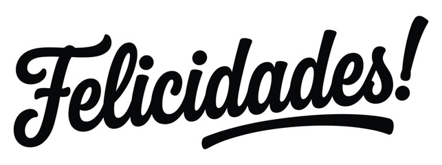 Felicidades hand-lettered brush script typography for celebration cards with hand written typography design felicidades celebration lettering © Chayan