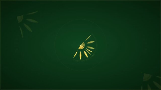 Deep Forest And Gold Ganesh Utsav Mandala Background