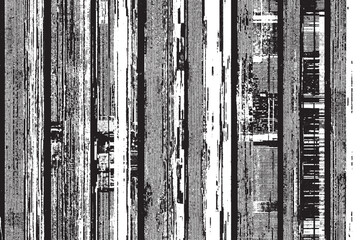 Obraz premium Abstract Black and White Glitch Texture Background with Vertical Distressed Lines