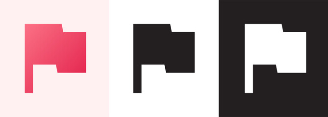 Fototapeta premium Abstract File Folder Icon Design, modern minimalist vector graphic representing document organization