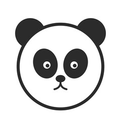 Cute cartoon panda face illustration. Adorable black and white bear mascot vector design for branding and kids. © Tim